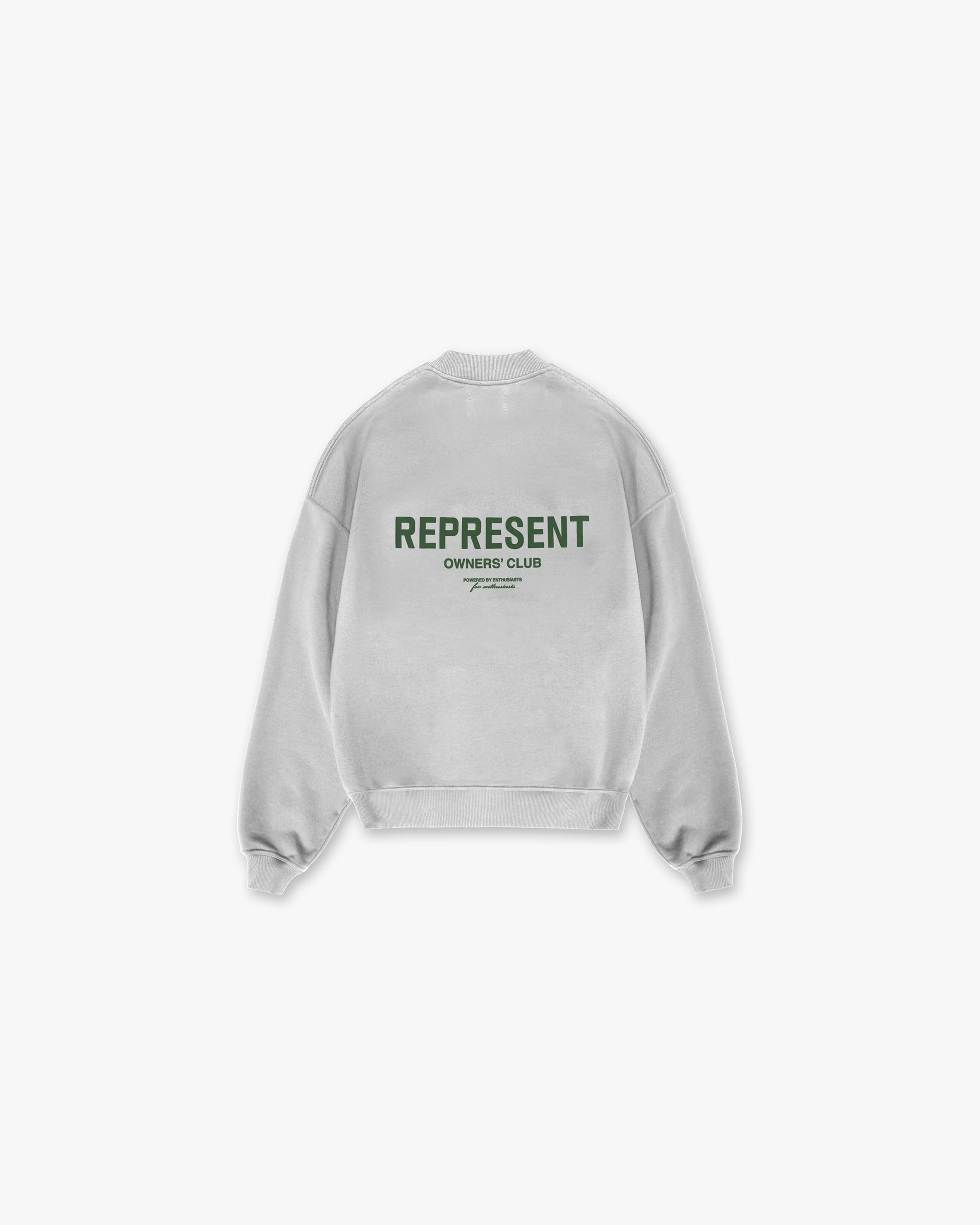 Represent Owners Club Sweater - Ash Grey Racing Green